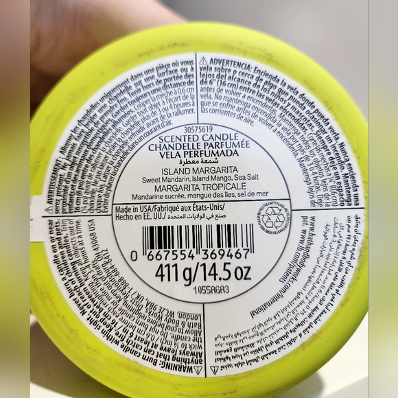 Island Margarita 3 Wick Bath and Body Works Candle Rare Misprint - Picture 3 of 3